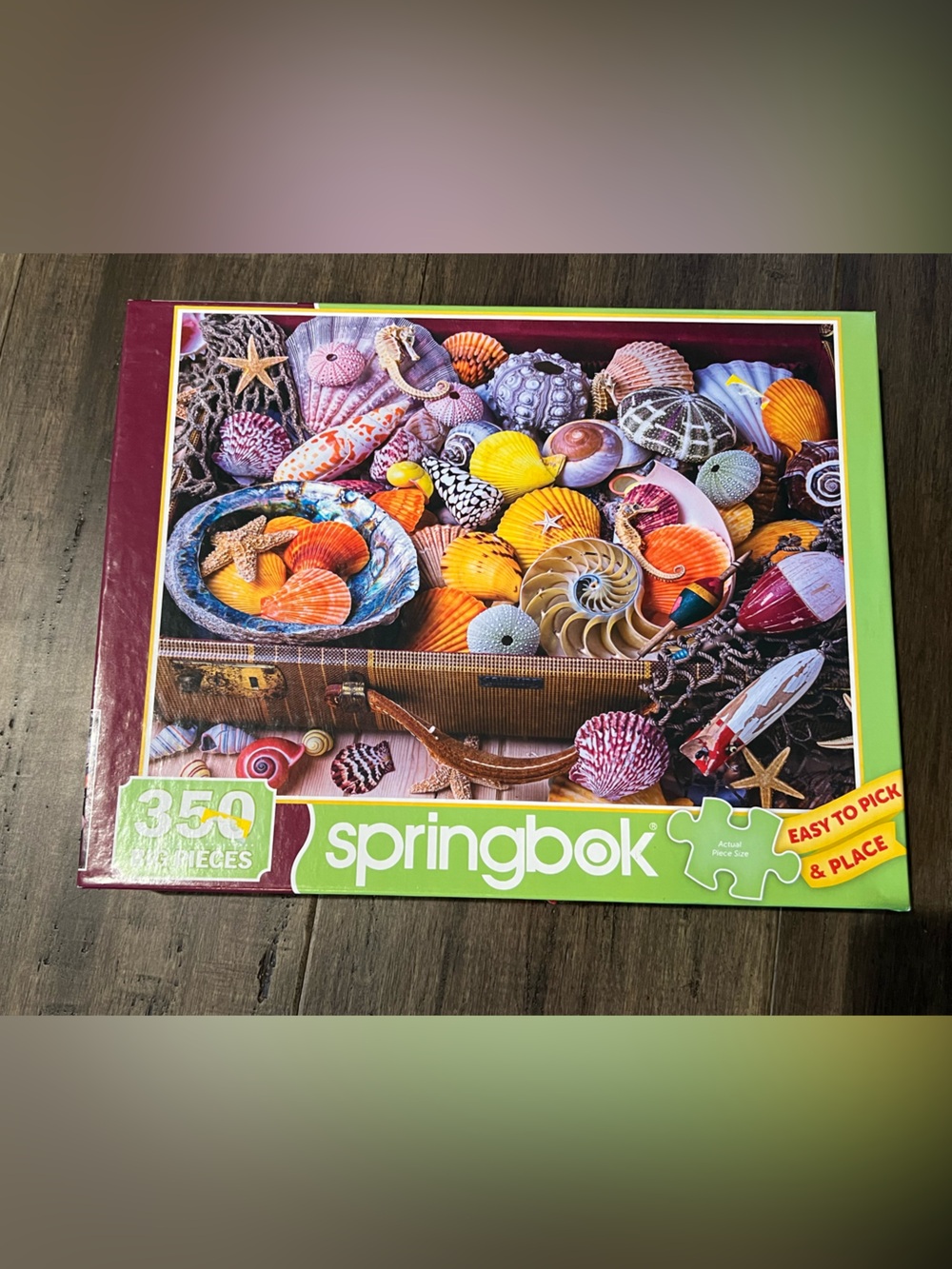 Springbok 350 big piece puzzle ‘Vacation Treasures’ shells sea starfish